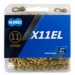 Цепь KMC X11EL 118 зв., золотой