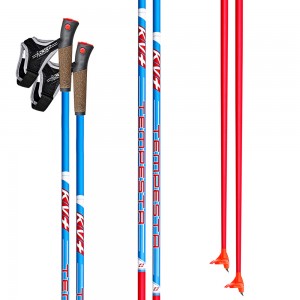 Палки лыжные TEMPESTA Clip 90% carbon blue
