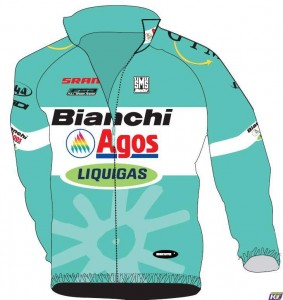 Куртка Santini зимняя team Bianchi