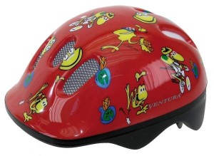 Шлем Ventura Лягушки, детская красный 48-52