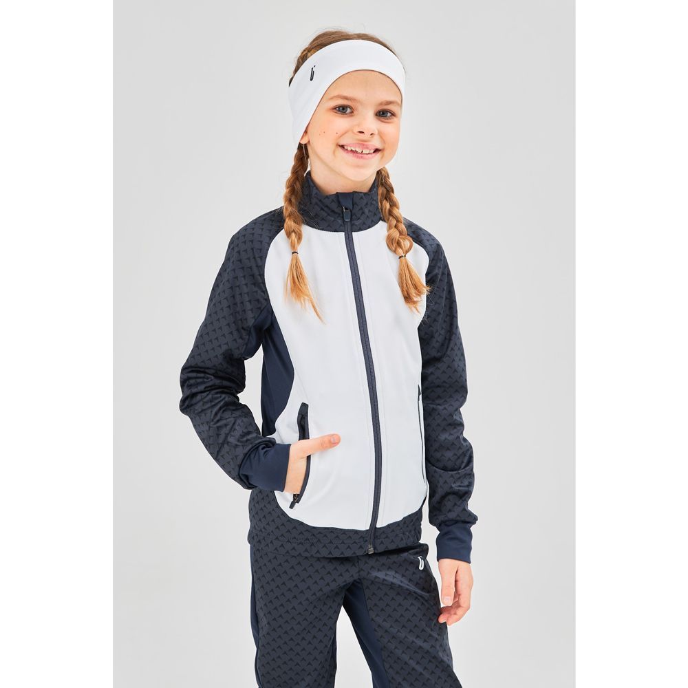 Куртка разминочная BIVIUM Баланс детск. (140-146, 0401 Синий/белый)