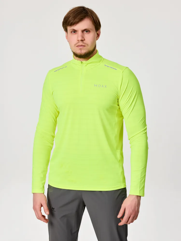 Лонгслив MOAX Flame на молнии 1/2 мужск. (L, 50000 Лимонный)