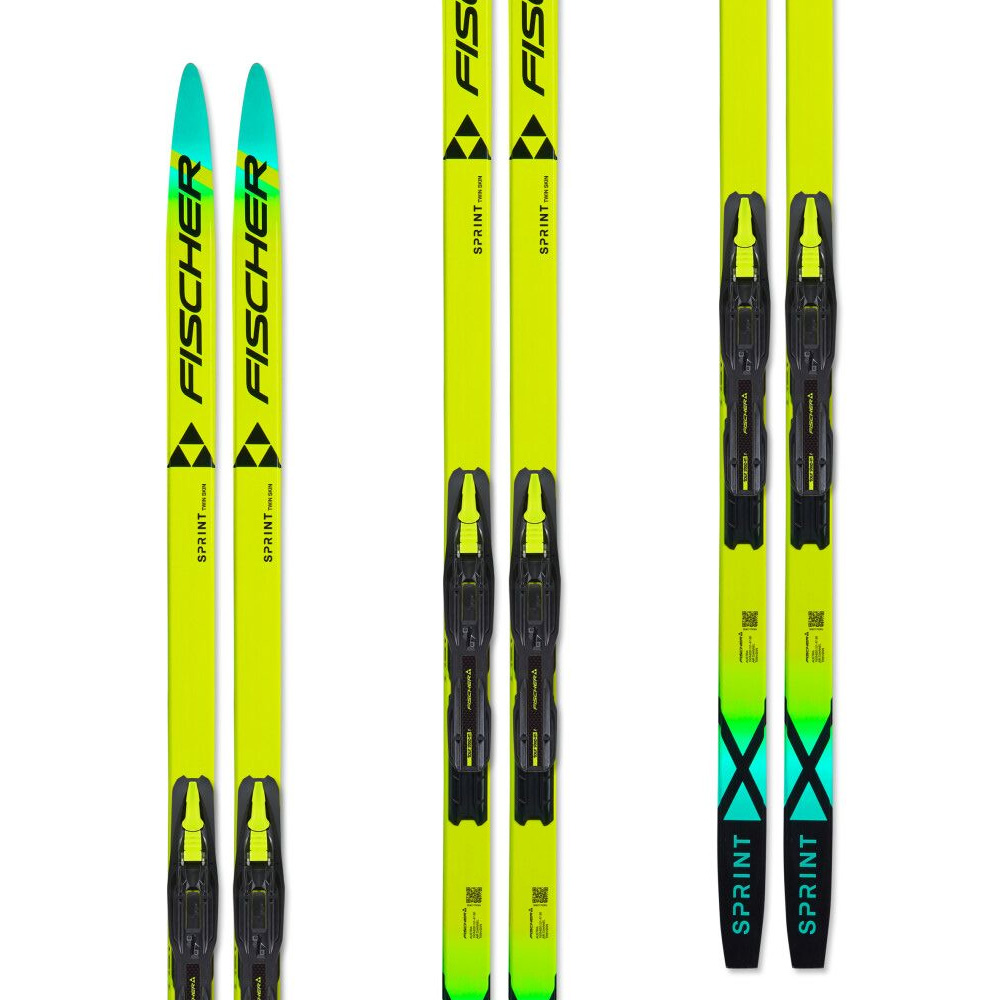 Лыжи FISCHER TWIN SKIN SPRINT JR (с креплением в компл.) (140)
