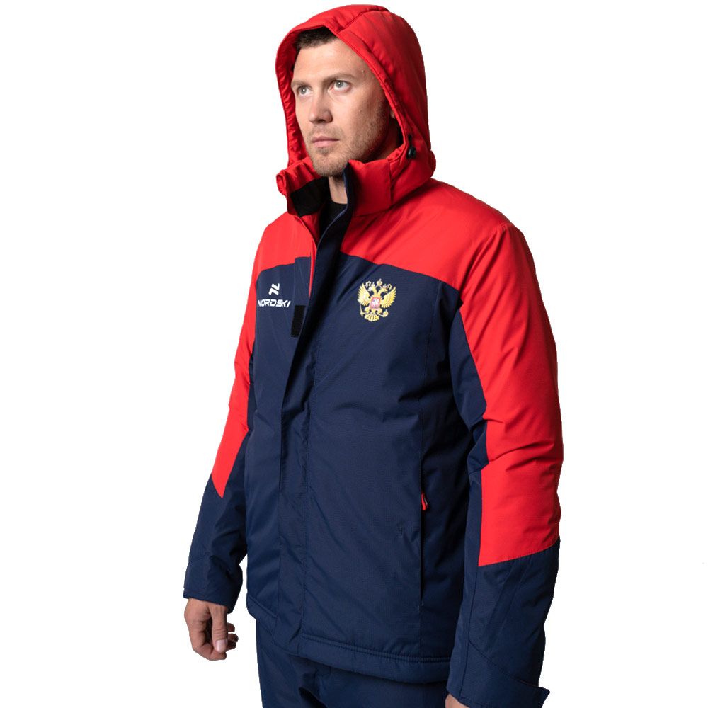 Утепленная куртка Nordski Mount (2XS, Темно-синий/красный)