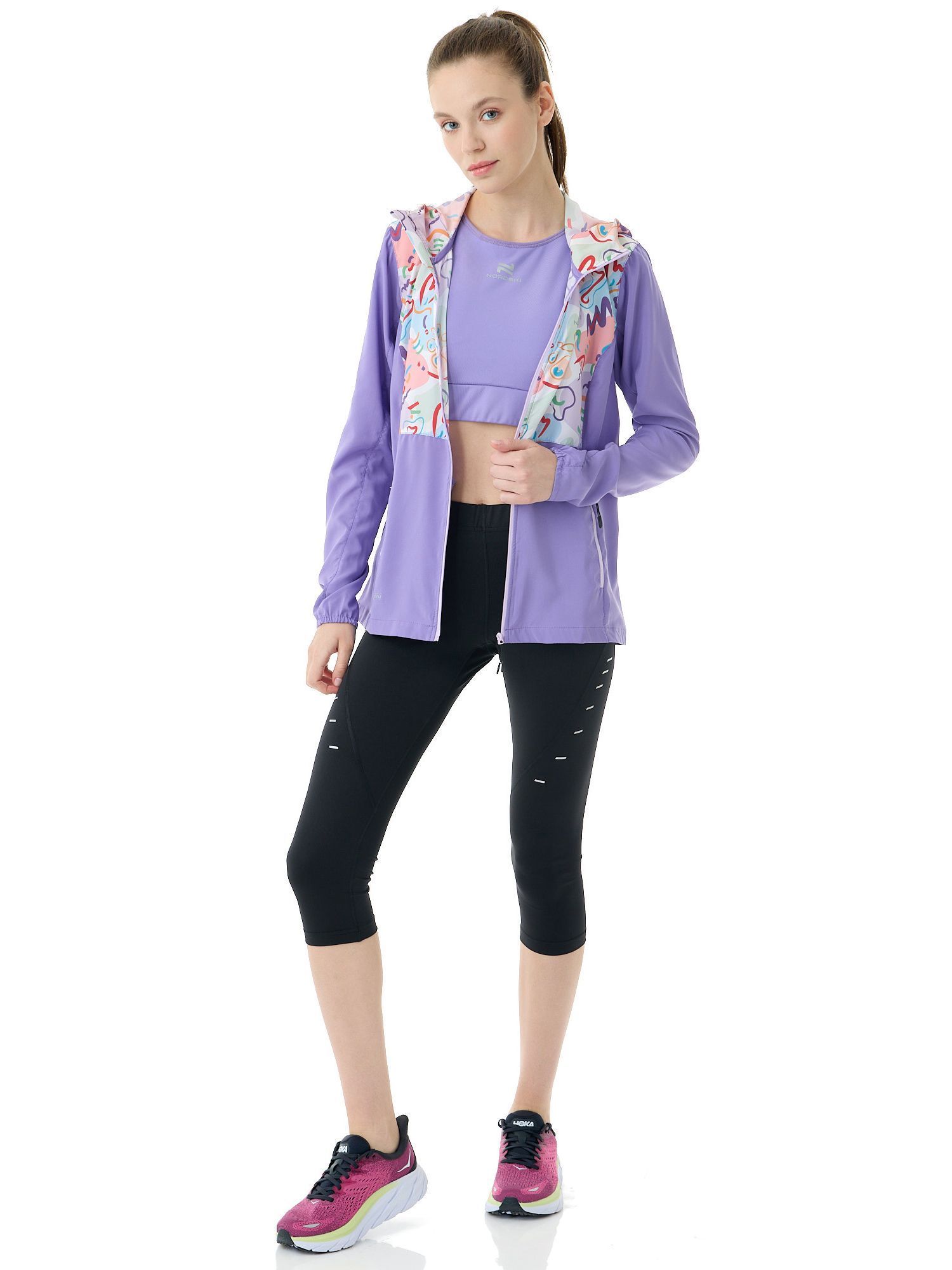 Ветровка Nordski Run  Marathon (женская) (M, 733 Пурпурный)