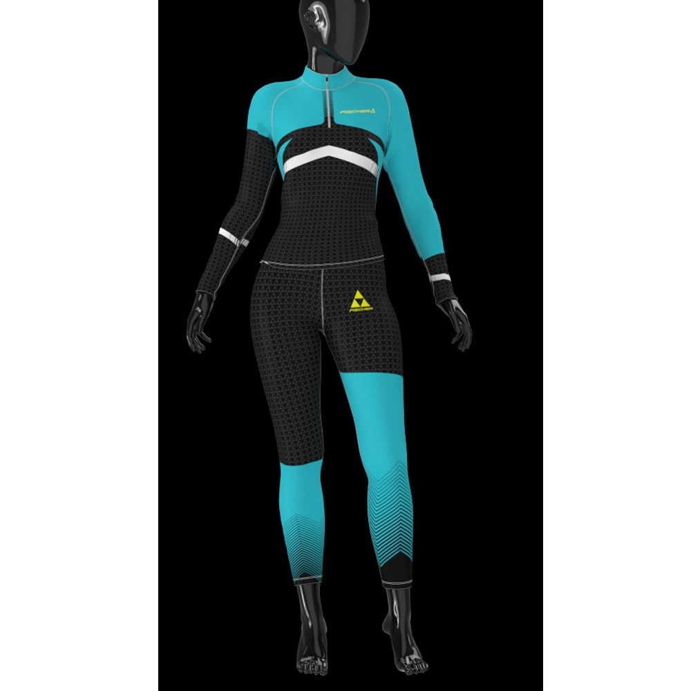 Комбинезон FISCHER Nordic детский (152, 104 Черно/бирюзовый)