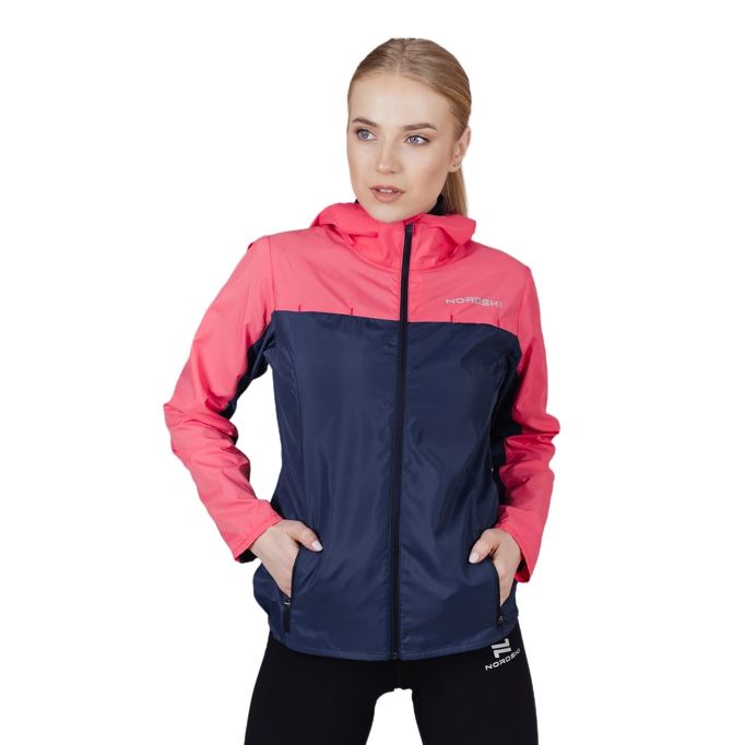 Ветровка Nordski Rain  (XS, 770 коралловый/синий)