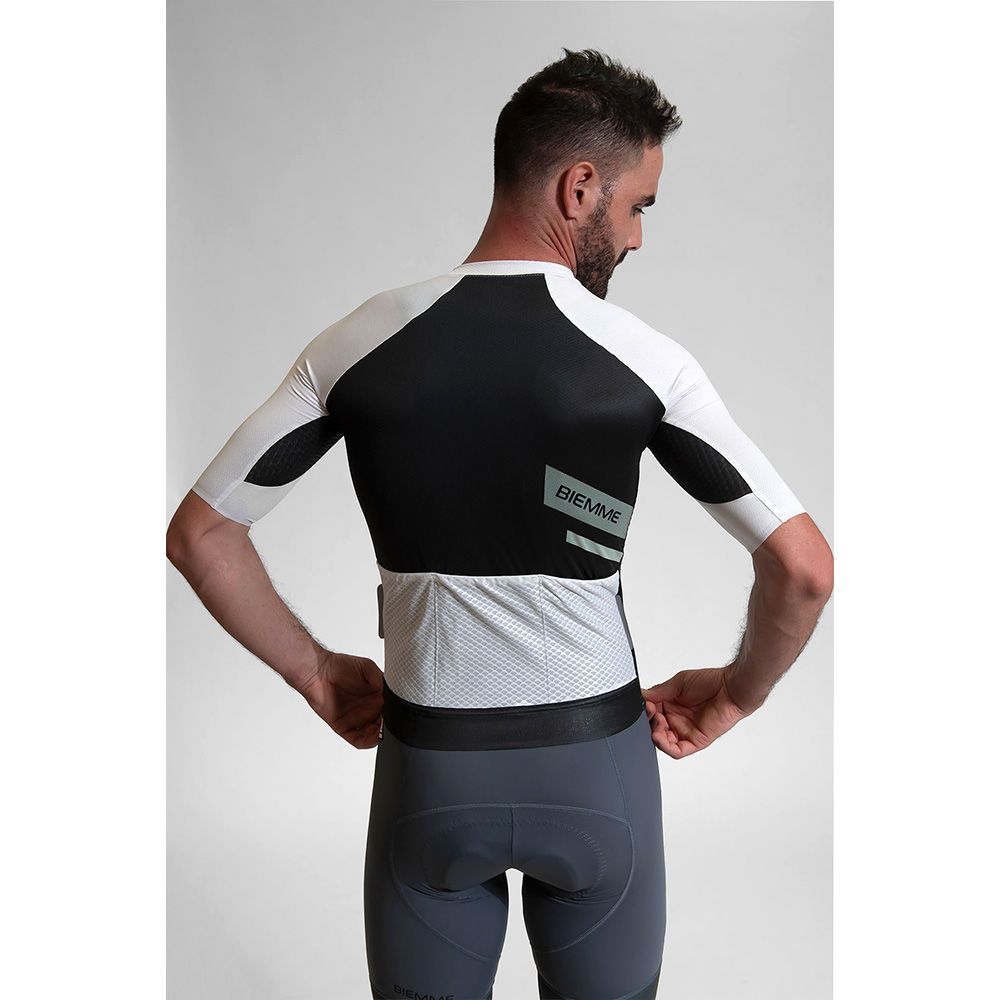 Майка короткий рукав Biemme ARMONIA (AI14, M, Белый/темно-зеленый)