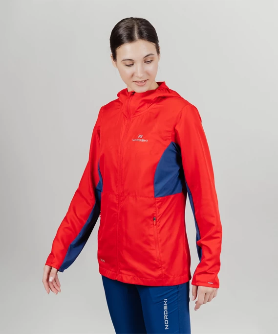 Ветровка Nordski Run (женская) (M, 900 Красный)