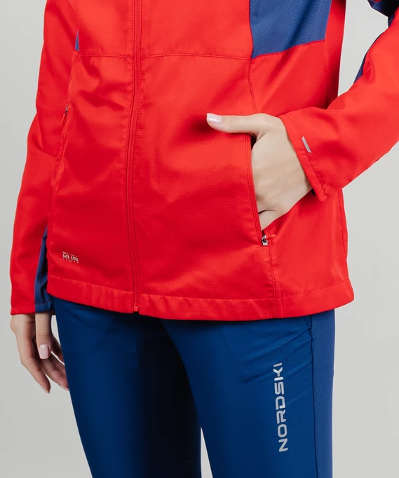 Ветровка Nordski Run (женская) (M, 900 Красный)