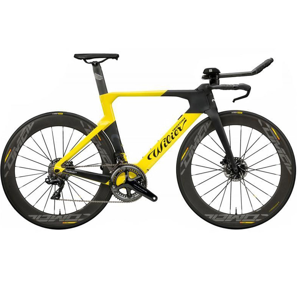 Велосипед Шоссейный Wilier Turbine Disc Two Force AXS 2x12 DT Swiss Yellow/black  (M)