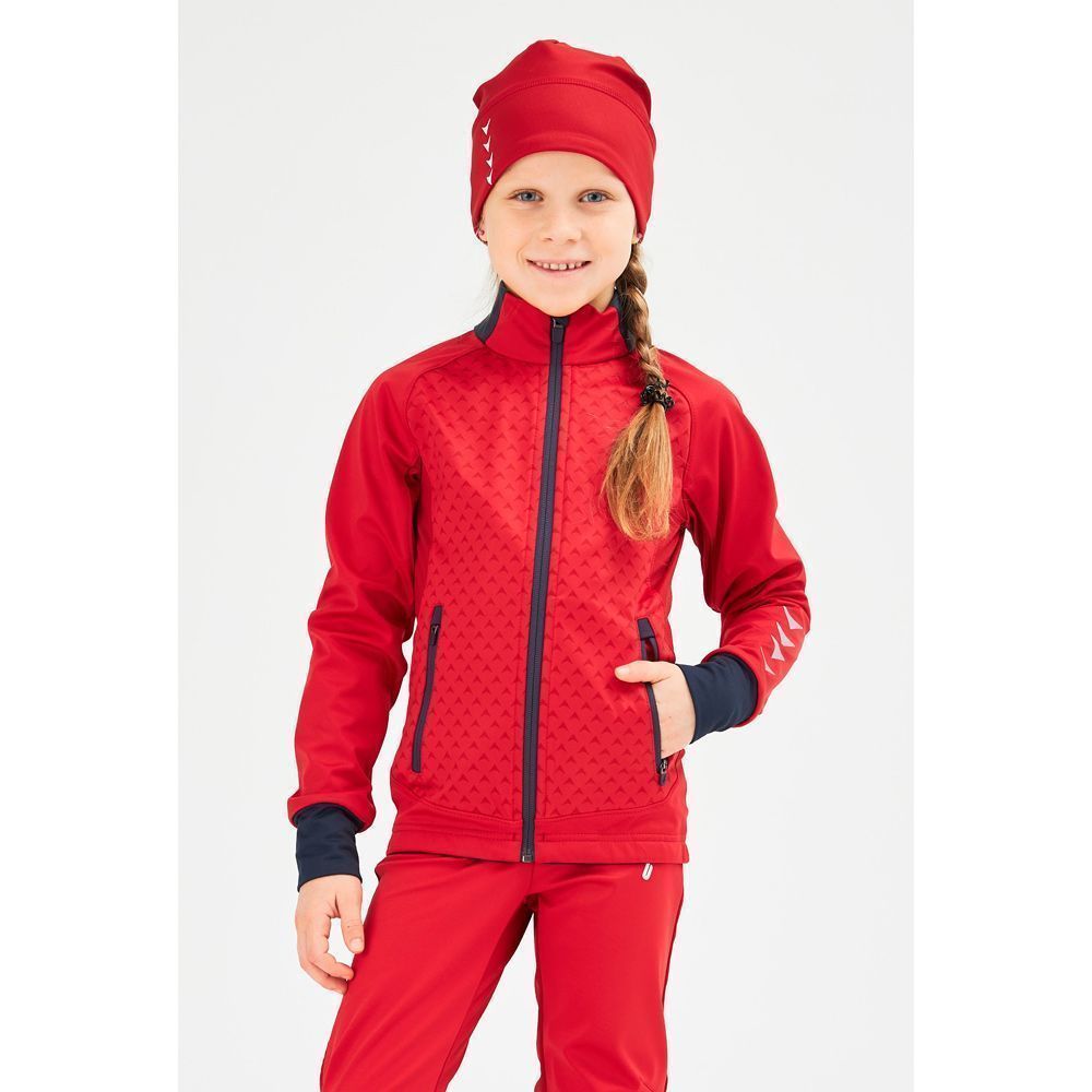 Куртка разминочная BIVIUM Баланс детск. (128-134, 0504 Красный/синий)