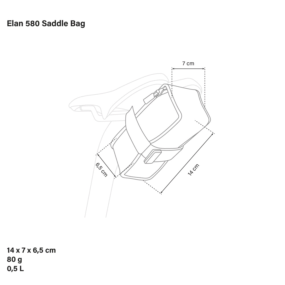 Сумка подседельная Scicon ELAN 580 черная
