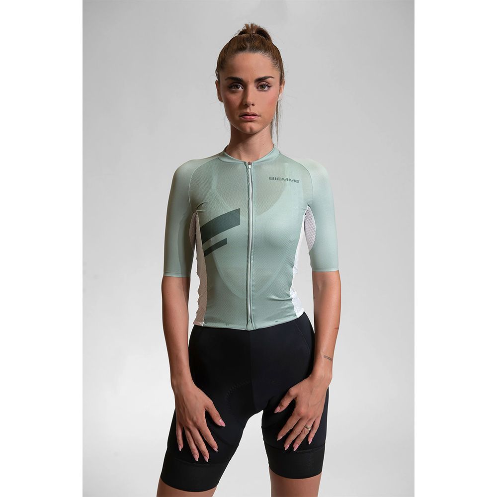 Майка короткий рукав Biemme ARMONIA Lady (AI14, XL, Белый/серо-зеленый)