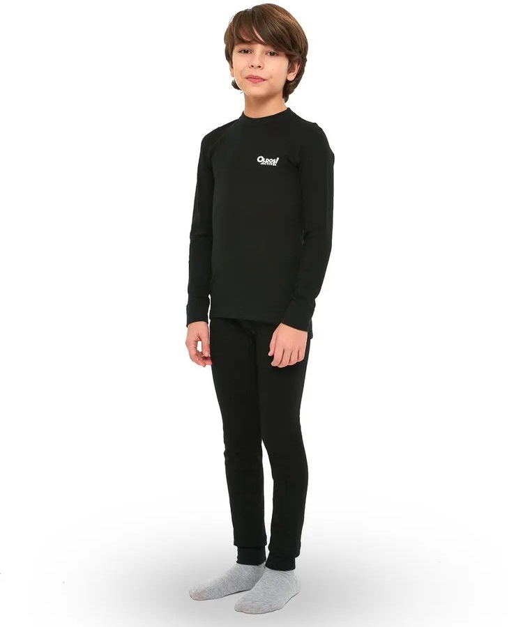 Комплект термобелья 1 слойный д/мальчиков "Айгер" (104, Черный)