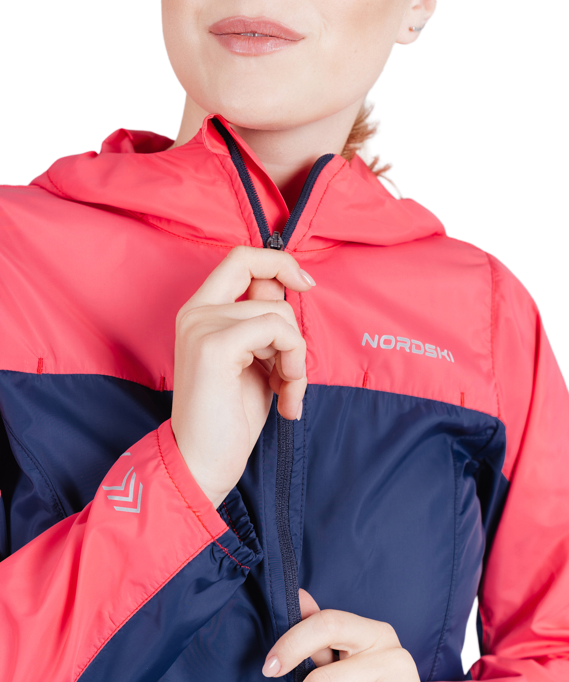 Ветровка Nordski Rain  (XS, 770 коралловый/синий)