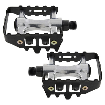 Педали MTB алюм. серебр./черн.
