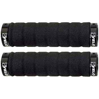Грипсы Velo 130mm, черн., ударопогл. порист.матери