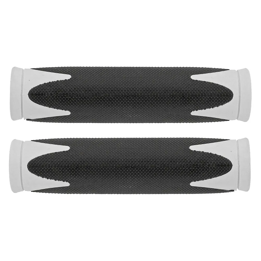 Грипсы Velo  D2 Alloy 130mm, белые/черн.., с фиксатором