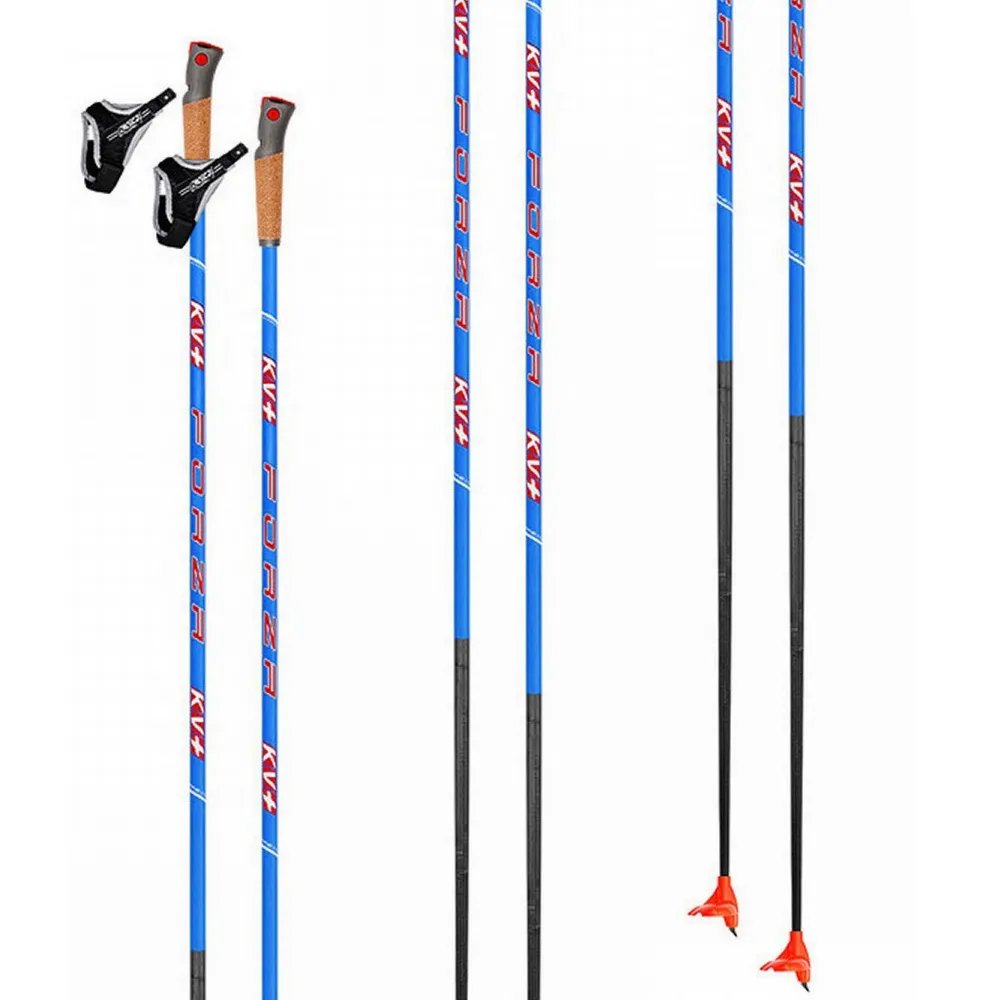 Палки лыжные KV+ FORZA Blue Clip