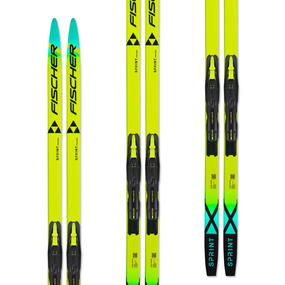 Лыжи FISCHER TWIN SKIN SPRINT JR (с креплением в компл.) (140)