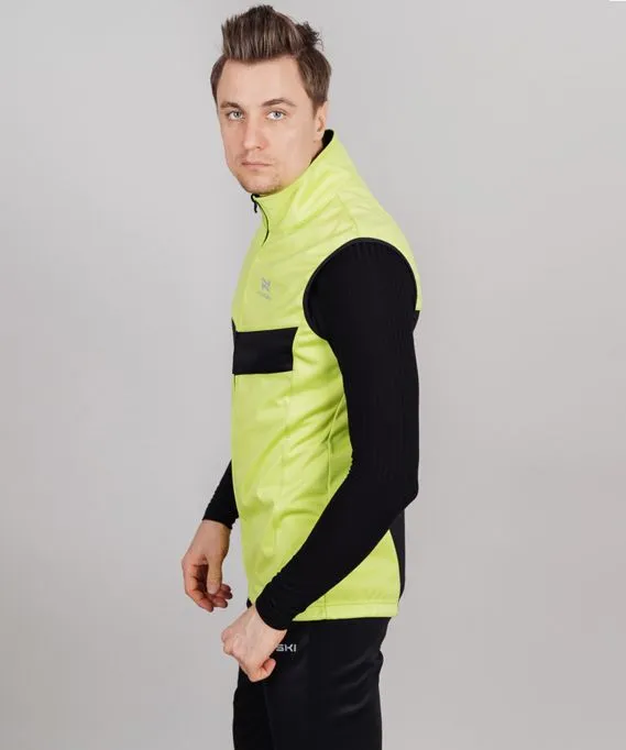 Жилет разминочный Nordski Base (M, 180 Лайм /черный)
