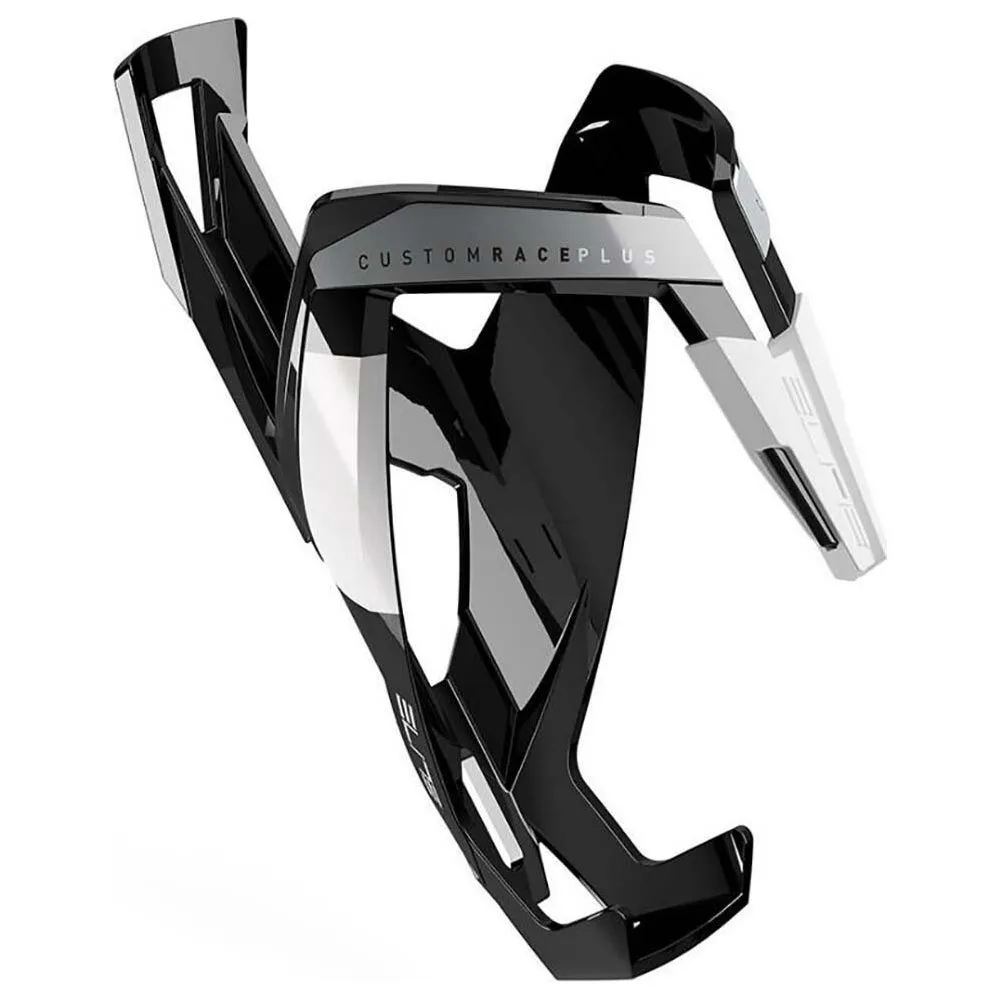 Флягодержатель Elite Custom Race Plus Skin, черный/белый лакированный