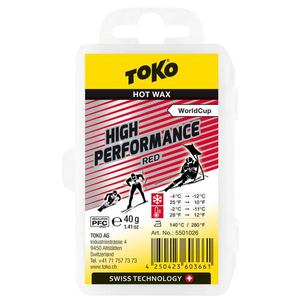 Парафин TOKO WC High Performance Red -4 -12 40 г