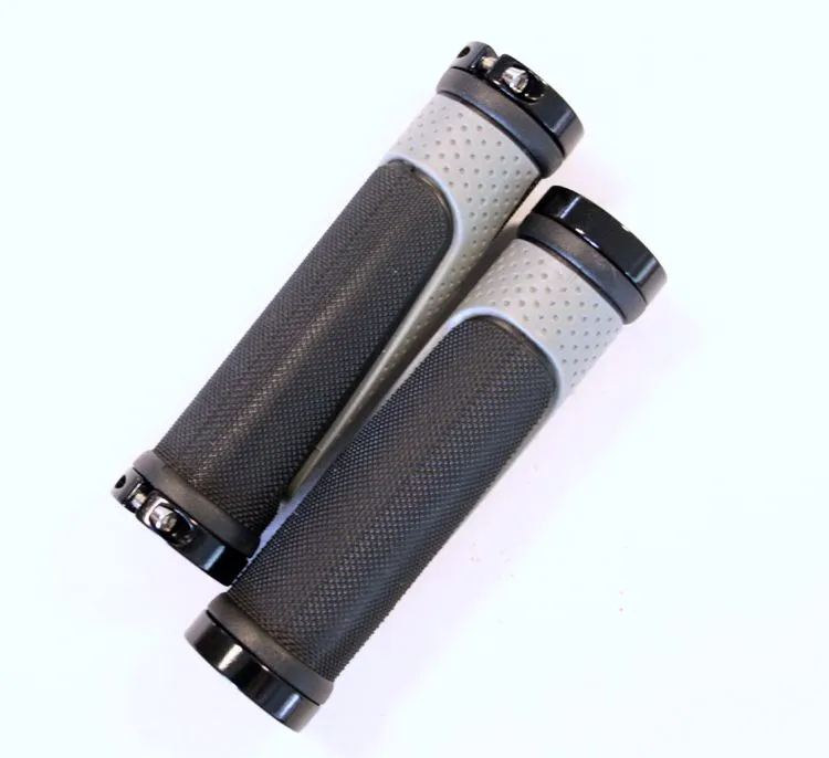 Грипсы с алюминиевым фиксатором 131mm, черн./сер.