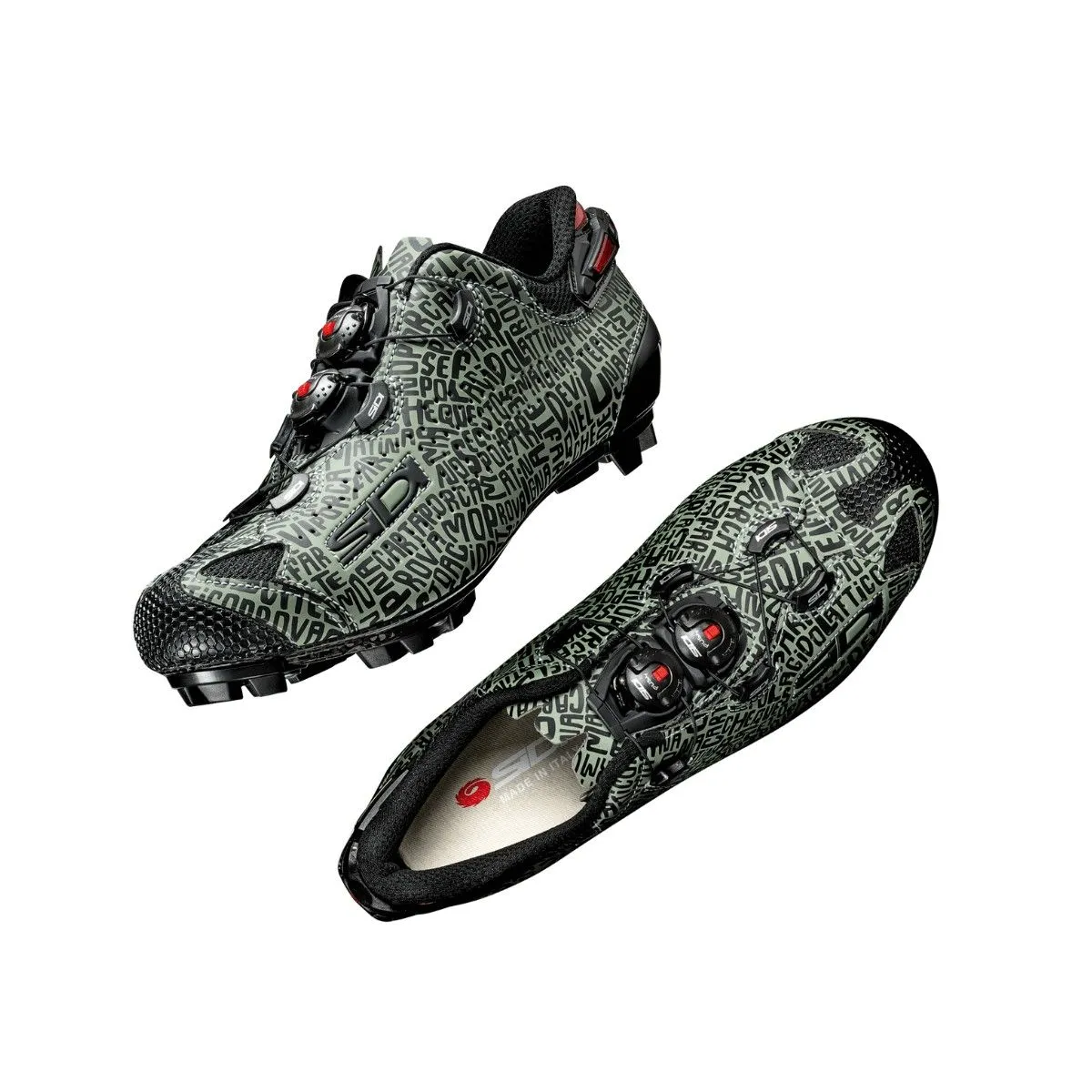 Велотуфли SIDI MTB TIGER 2 SRS Dzero Carbon (38, Серо-зеленый/черный)