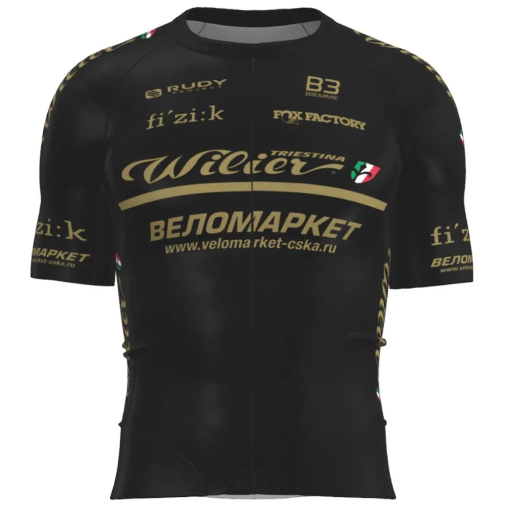 Майка кор.рукав Biemme TEAM Velomarket 26 (черн/золотой)