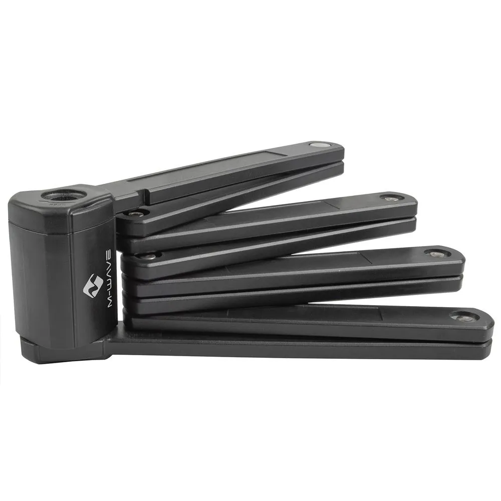 Замок вело M-Wave 210x72x40мм, складной, сталь, с ключом