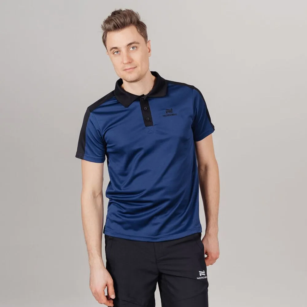 Футболка Поло Nordski (L, 190 Черный/Синий)